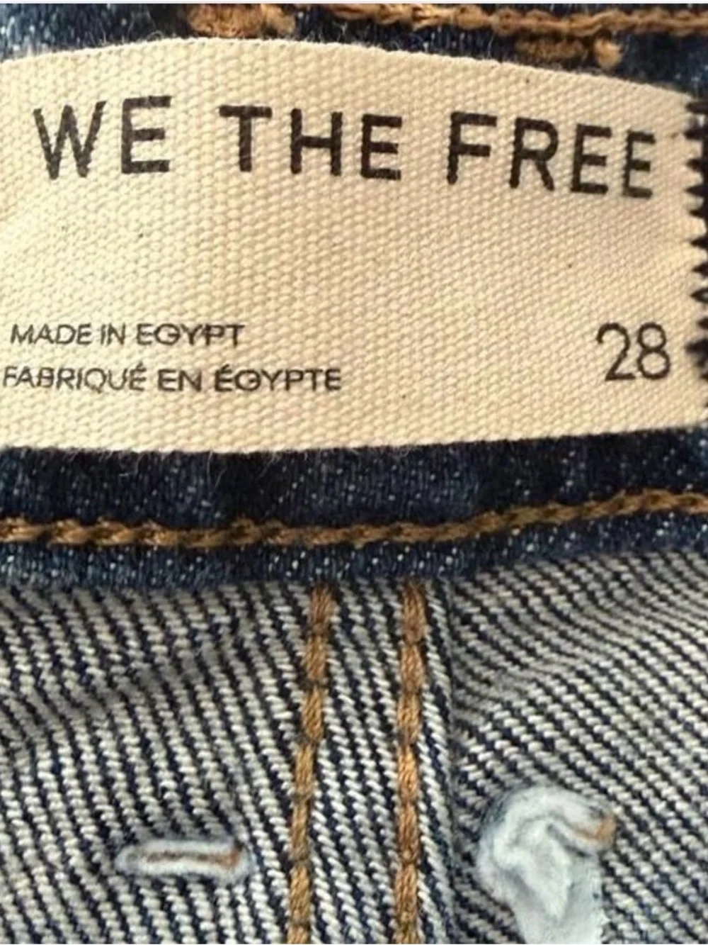 We the Free Curvy Risk Taker Straight Leg Jeans NWT Size 28 Light Wash